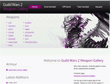 Tablet Screenshot of gw2weapongallery.com